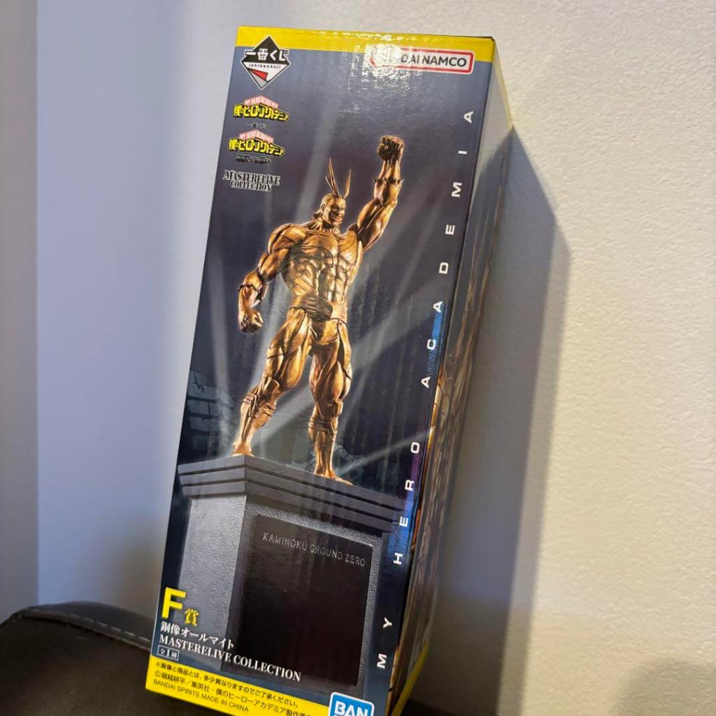 Direto do Japão Estátua de Bronze do All Might - Figura da Bandai My Hero Academia Ichiban Kuji Prêmio F - Anime Japonês Novo
