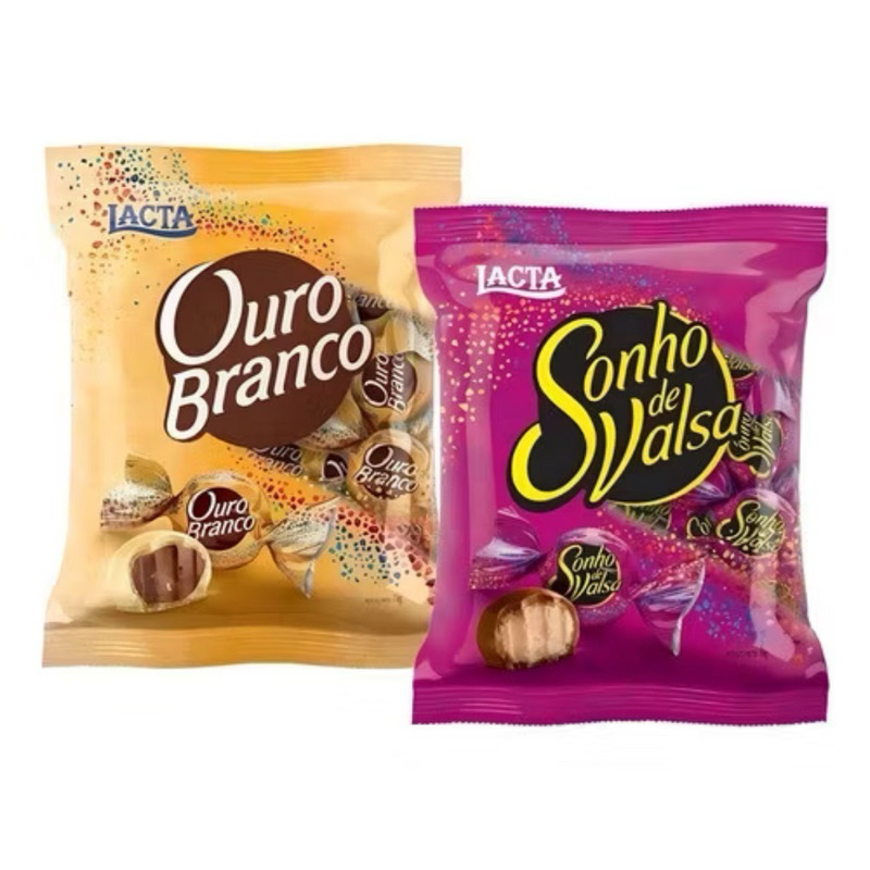 Kit 2 Pcts Bombom Chocolate 1kg (1 Ouro Branco + 1 Sonho De Valsa)