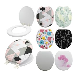 Tampa de Privada Vaso Sanitário Almofadada Estampada Universal Fácil de Instalar em Oferta na Shopee