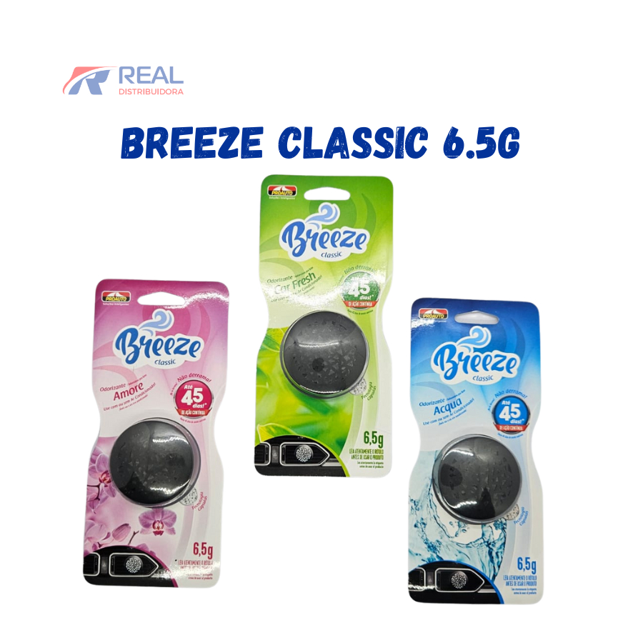 ODORIZANTE BREEZE CLASSIC 6.5G - PERFUME PARA CARRO - 3 UNIDADE - 3 FRAGRÂNCIAS em Oferta na Shopee