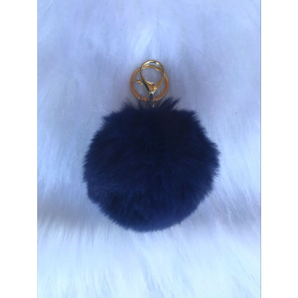 Chaveiro Bolinha Pelúcia Pom Pom com Mosquetão