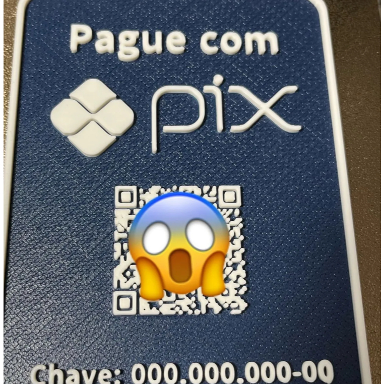 Placa Pix Display Mesa Balcão - PIX, WI-FI e INSTAGRAM - MODERNO