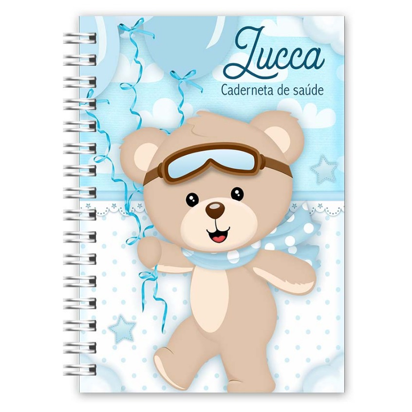 Caderneta de Vacinação Personalizada Ursinho Baloeiro