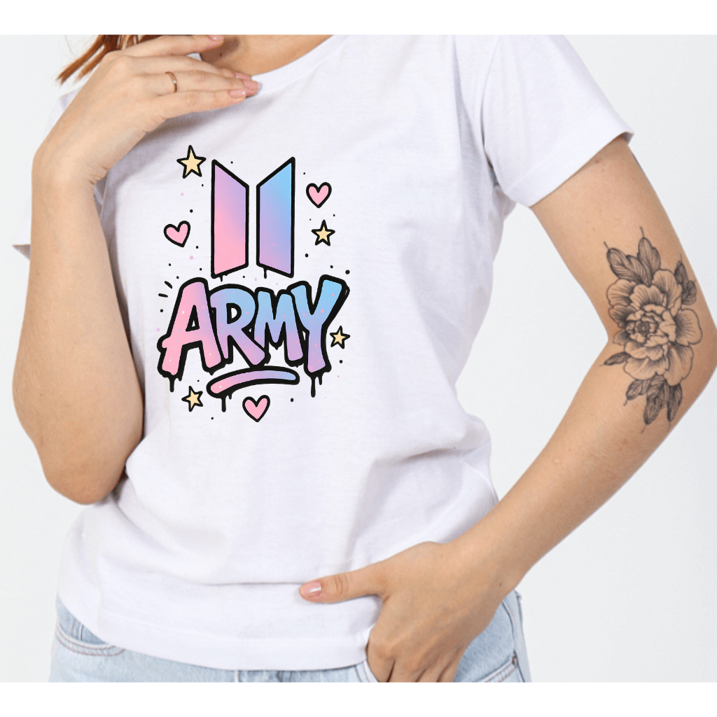 Camiseta army bts camiseta roxa k-pop camiseta bts alta qualidade