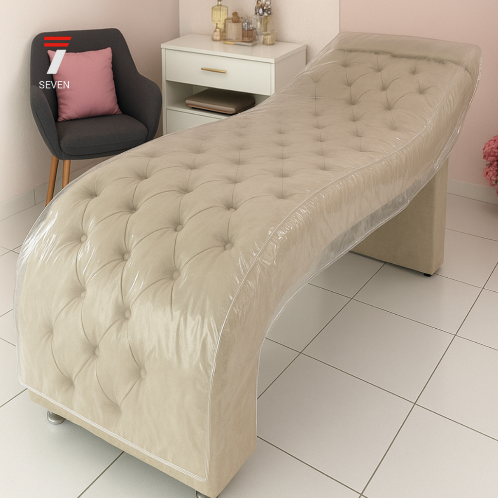 CAPA PROTETORA TRANSPARENTE COM ELÁSTICO PARA MACA LUXO