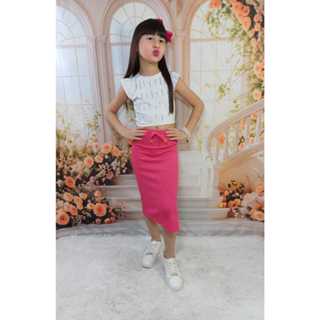 Saia Infantil e juvenil De Tecido Ana ruga Para Mininas de talha 4,6,8,10, 12, 14, em Oferta na Shopee