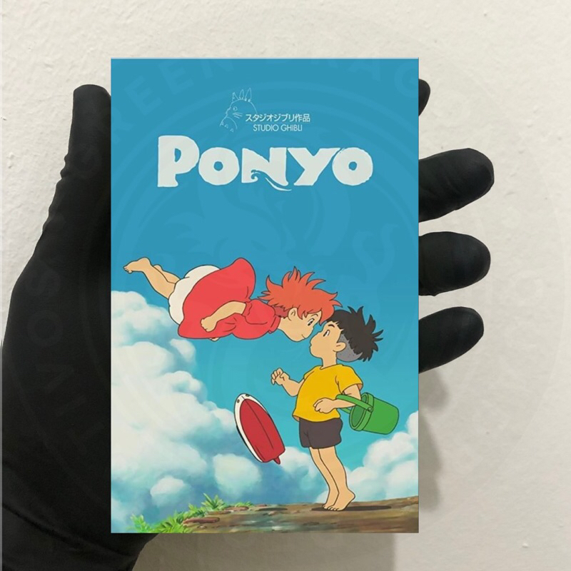 Mini Quadro Ponyo Studio Ghibli Mini Placa decorativa Ponyo 10x15