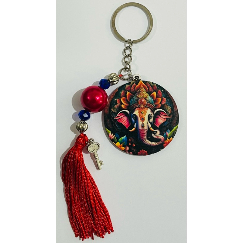 CHAVEIRO LUXO GANESHA COM ARGOLA ITALIANA - HINDU