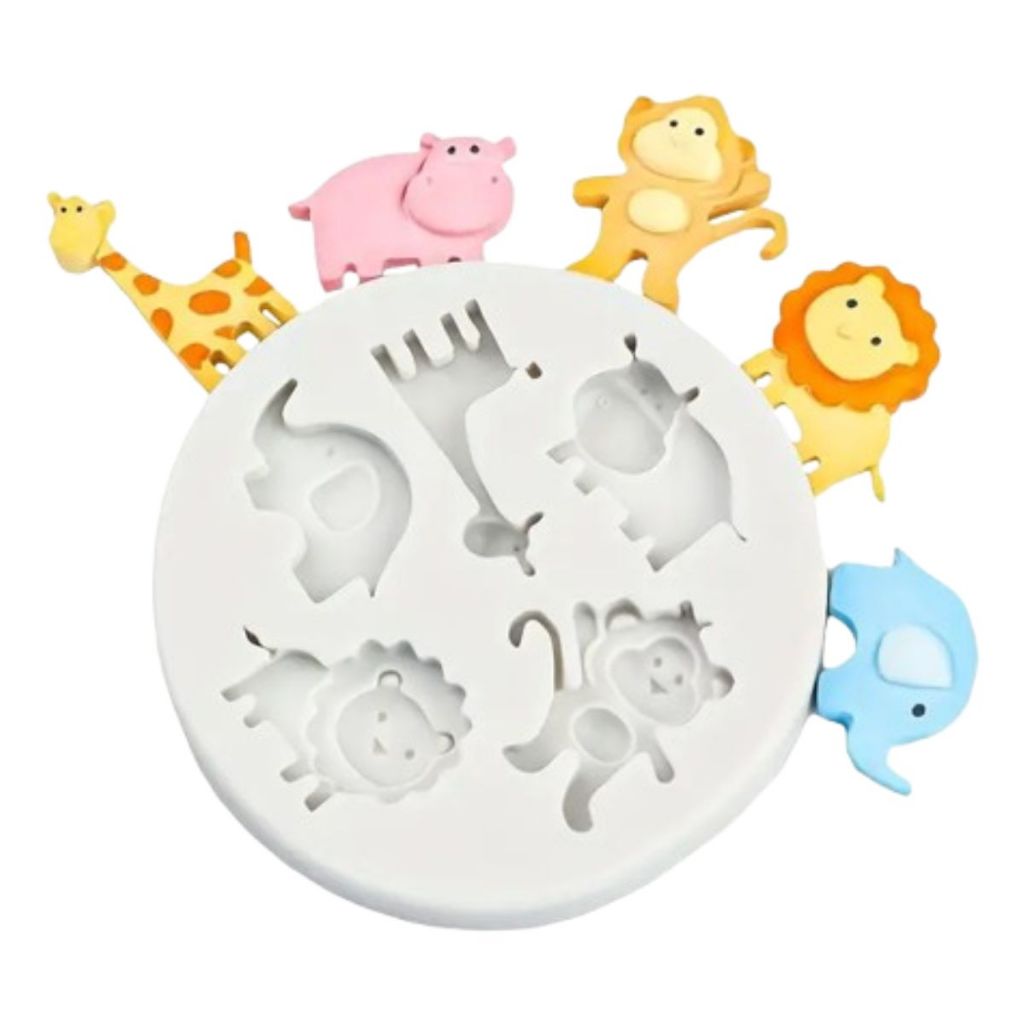 Molde de Silicone Mini Safari - Biscuit, Resina, Pastas e etc...(B486)