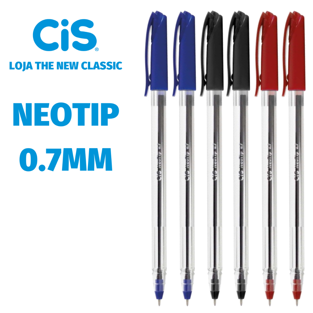 Kit Caneta Cis Neotip Ponta Fina Agulha 0.7mm - Ideal para ENEM