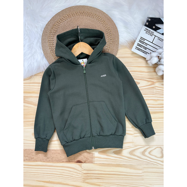 Jaqueta Masculina Menino Moleton Inverno Flanelada Bolso Angerô