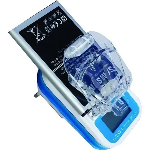 Carregador Bateria Universal com Tela LCD Bivolt 3.7V USB- BIVOLT