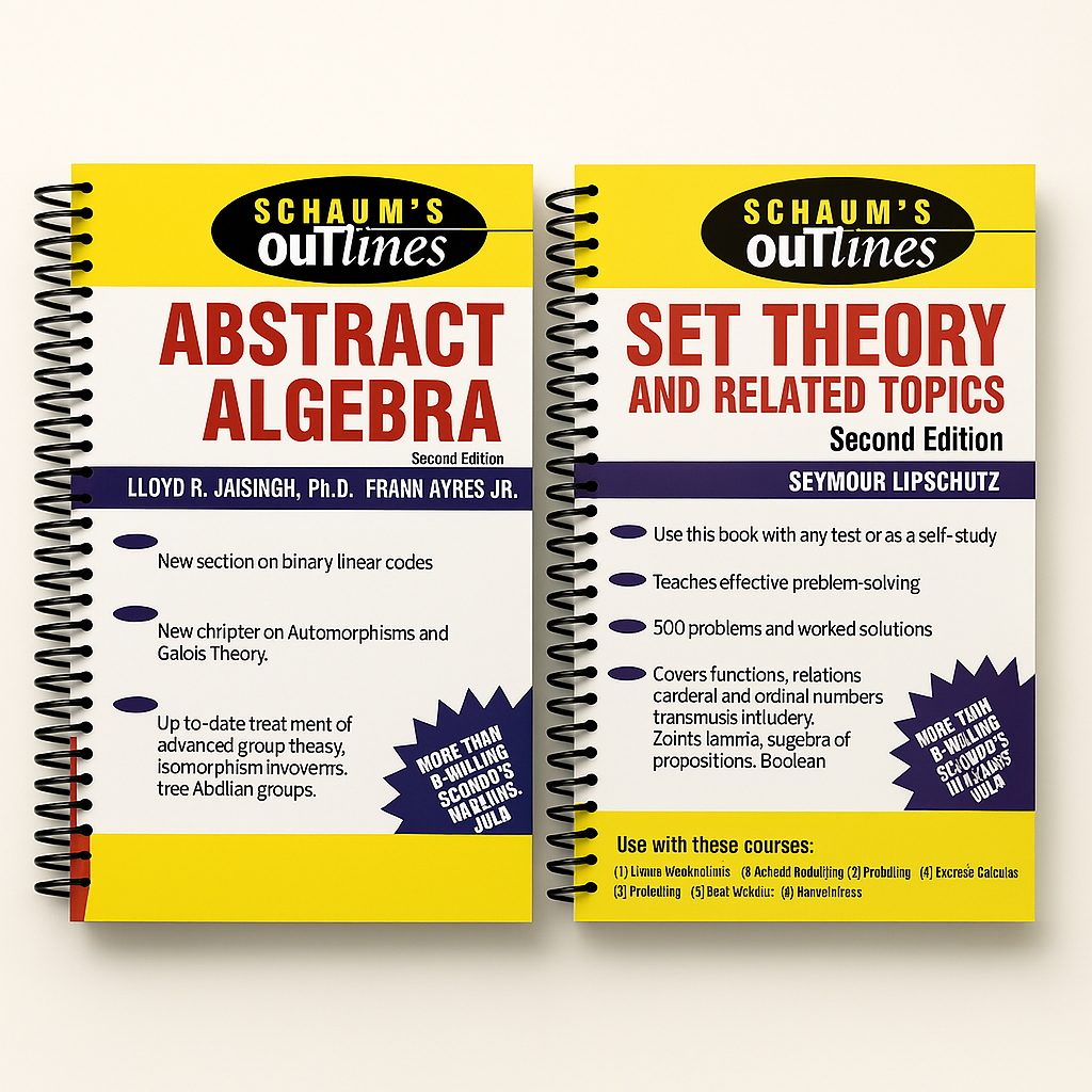 Impressão de Schaum's Outline, Apostila Abstract Algebra + Set Theory And Related Topics, Formato A4, Preto e Branco