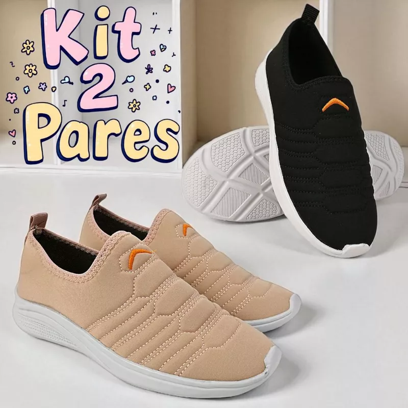 Kit 2 Pares de Tênis Esportivo Feminino e Masculino — foto 5