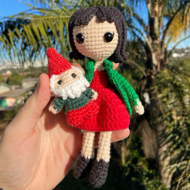 Amigurumi Amélie Poulain personalizado O Fabuloso Destino de Amélie Poulain