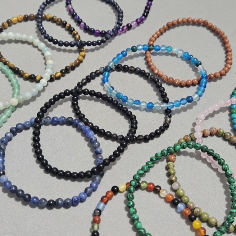 pulseira de pedras 4mm