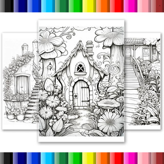 Desenhos para colorir Adulto Jardim Perfeito - Folhas soltas A4 75g