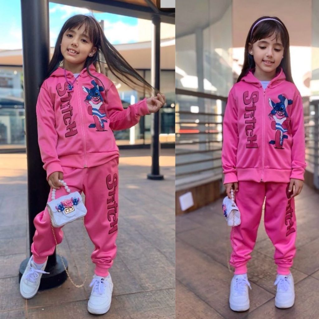 Conjuntos Moletom Da Lilo Stitch Conjunto Personagem Menina Filme Stitch