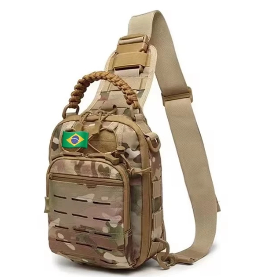 Resistente a lágrimas tecido oxford exterior esportes homens estilingue Pochete bolsa peitoral 1 bandeira de presente
