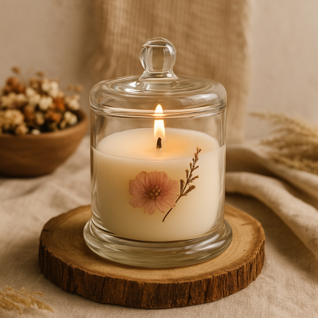 02 Porta Vela Cúpula de Vidro Transparente 210ml em Oferta na Shopee