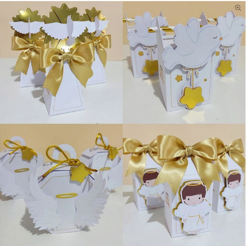 Lembrancinhas Batizado Dourado|  Lembrancinha| Caixinhas Personalizadas