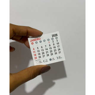 Mini Calendário 2026 em Bloco 5x5 cm | 100 Unidades | Brinde, Lembrança em Oferta na Shopee