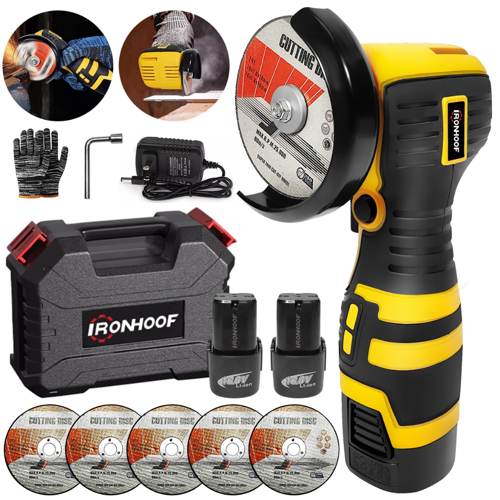 Brushles Esmerilhadeira Lixadeira Elétrica Bivolt 110v/220v 16.8V 2 Bateria em Oferta na Shopee