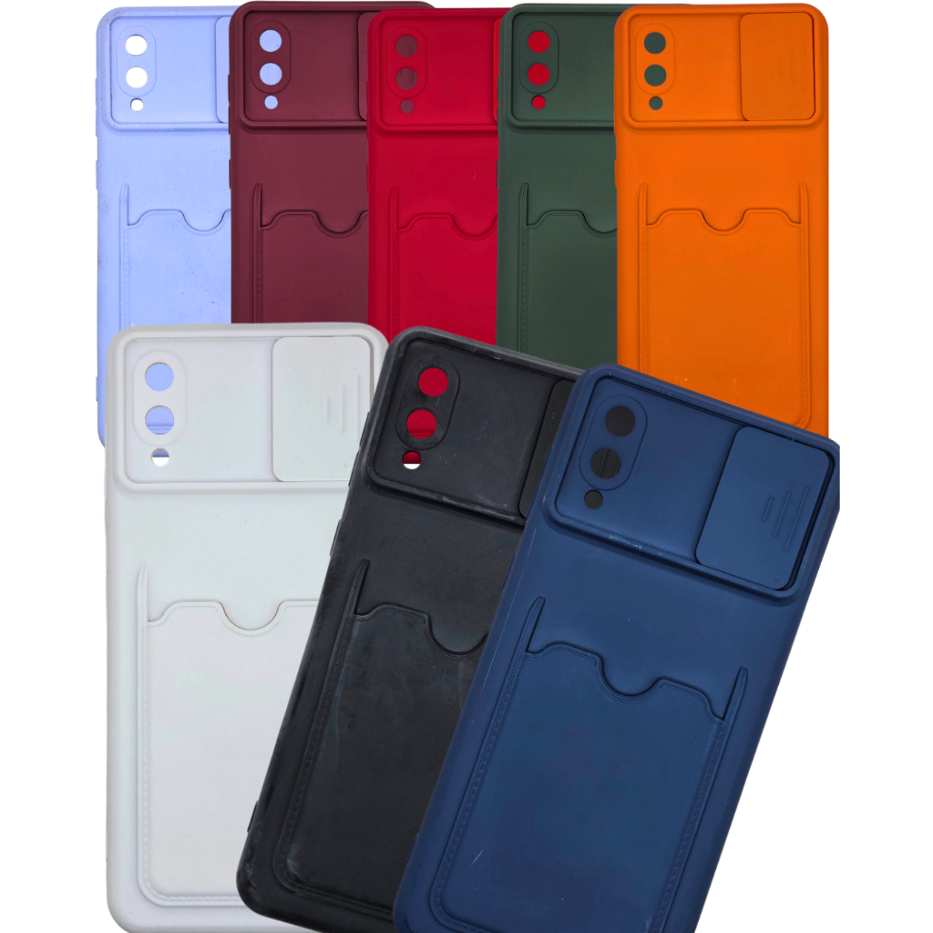 Capinha de Celular CPCGA02 Samsung Galaxy A02 Porta Cartão Protetor de Camera Segura Cores Diversas