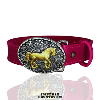 Cinto Infantil Country Pink com Fivela Cavalo Moda infantil Rodeio Cowgirl em Oferta na Shopee