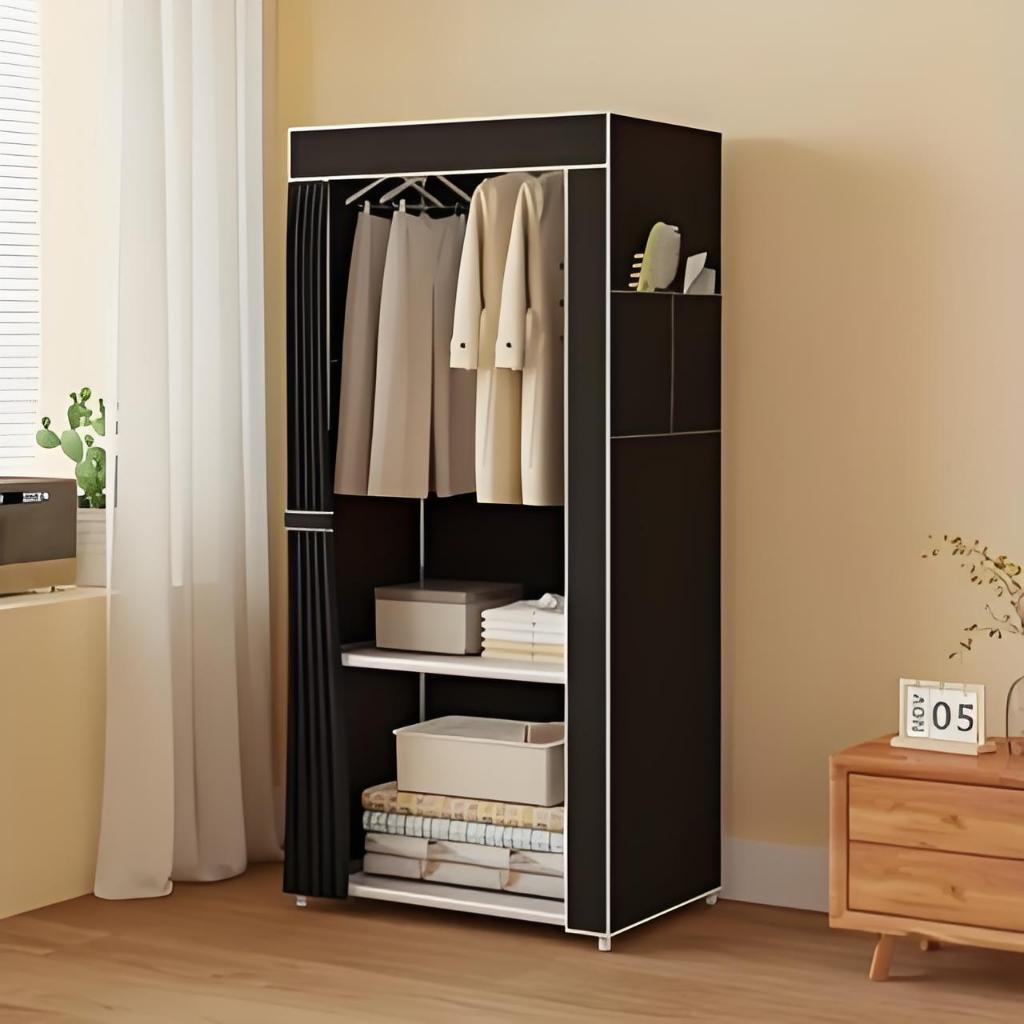 Guarda Roupa Dobrável Roupeiro Portátil Pequeno 56*44*146 em Oferta na Shopee