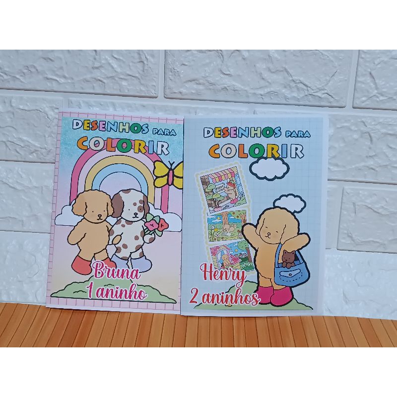 Livro de Colorir 12 Desenhos Azul Bob God ursinho Lembrancinha/Aniversário/ Festa infantil