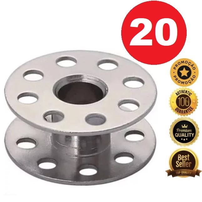 20 Bobina Alta de Metal para Máquina Doméstica | Durável, Precisa e Compatível com Diversas Marcas em Oferta na Shopee