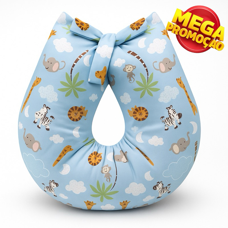 Almofada de Amamentação Travesseiro Amamentar Menino Menina Varias Estampas