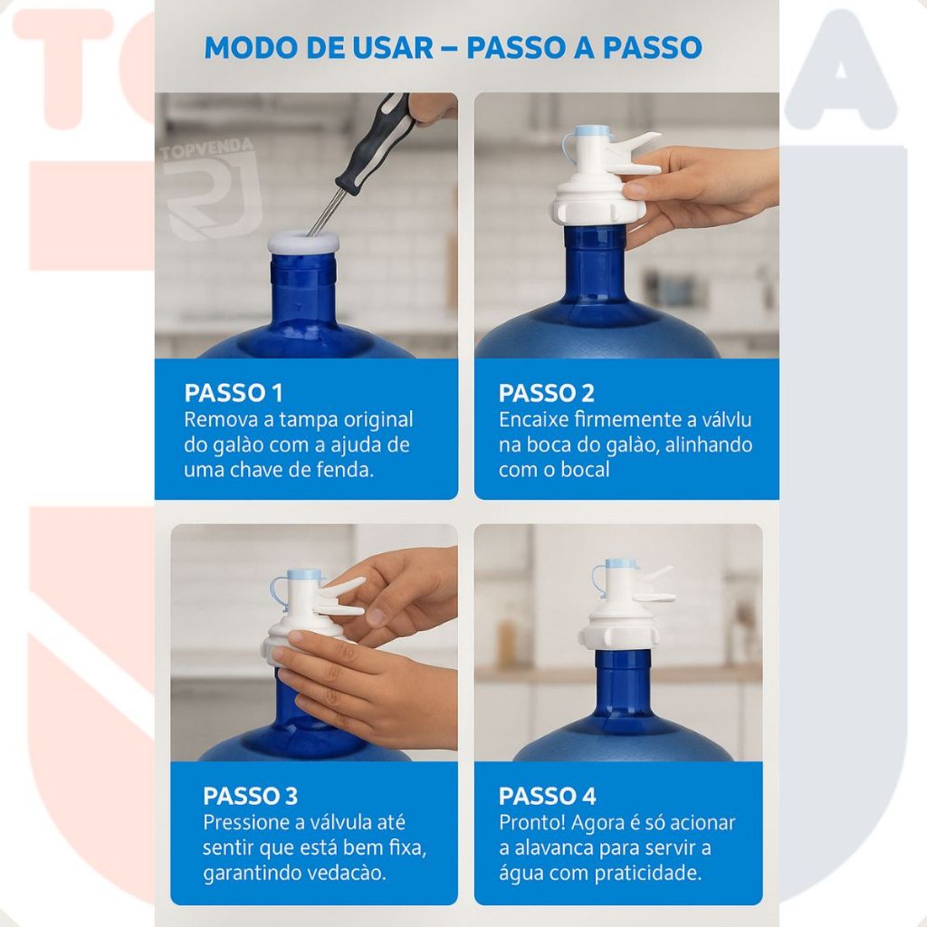 Suporte Para Galão De Água De 3-20 Litros E 1 Válvulas