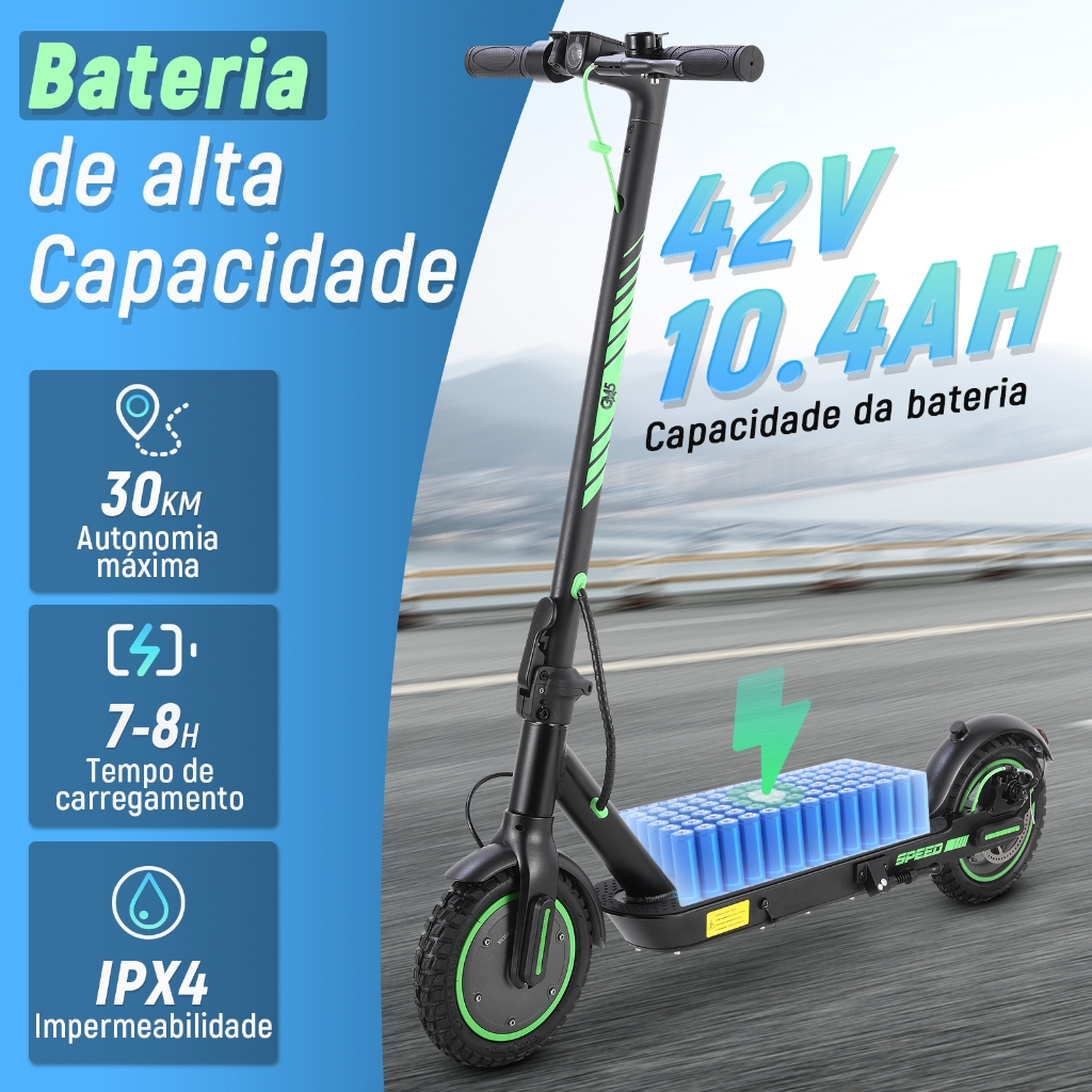 Gm5 P1 Max Patinete Elétrico Scooter 400w 30km 25km/h