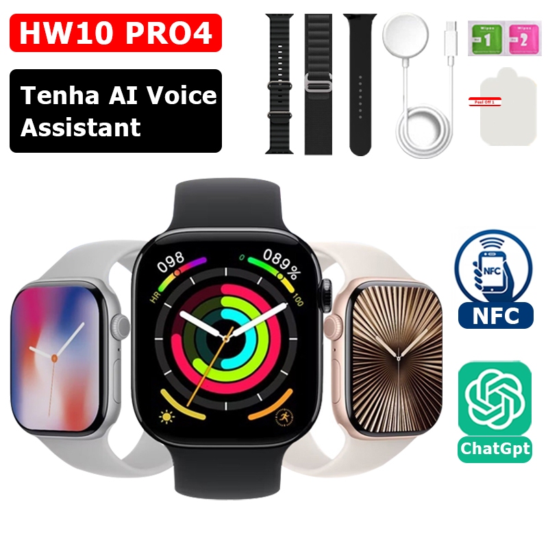 Smartwatch HW10 PRO4 Relógio Tela Amoled,Chat Gpt,NFC Inteligente Feminino Masculino Lançamento Original