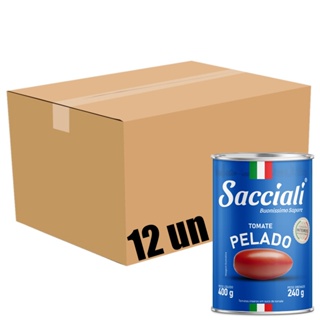 Tomate Pelado Sem Pele Sacciali Lata 400g Caixa 12un em Oferta na Shopee