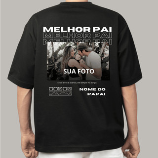 Camiseta Masculina Personalizada “Melhor Pai” com Sua Foto Camisa 100% Algodão Presente D…