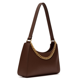 Bolsa Feminina Baguete com Corrente De Ombro Básica Lisa Tendência em Oferta na Shopee