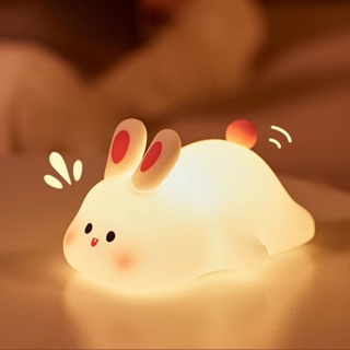 Toque Recarregável Lâmpada De Silicone Coelho Coelhinho Noturna RGB Dimerizável Recarregável De USB em Oferta na Shopee