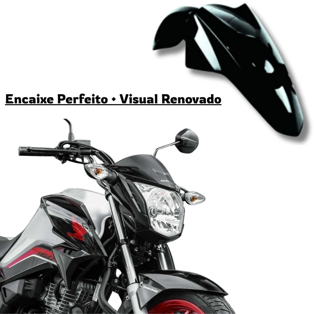 Paralama Dianteiro Preto CG 160 Titan Fan Start 2014 a 2023 em Oferta na Shopee