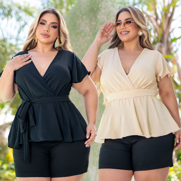 Blusinha Social Plus Size Manga Morcego Camiseta Bata Tecido Premium em Oferta na Shopee