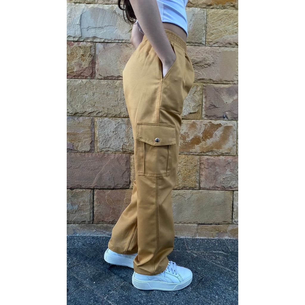 Calça Feminina Cargo de Cós Médio - JUVENIL  Tam 10 ao 16 anos - 100% Algodão em Oferta na Shopee
