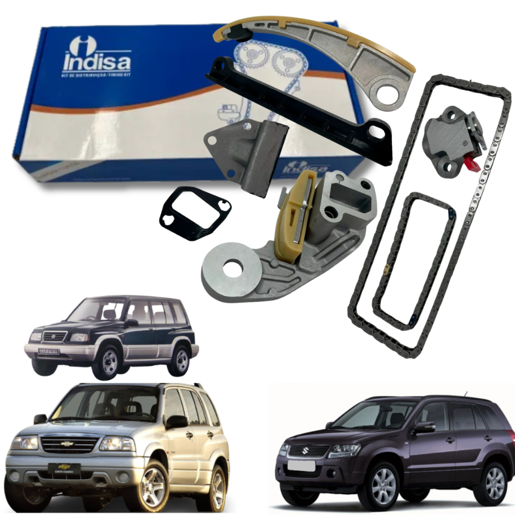 Kit Completo De Distribuição Para Veículos Chevrolet: Tracker e Suzuki: Grand Vitara SX4 2.0 Original Indisa