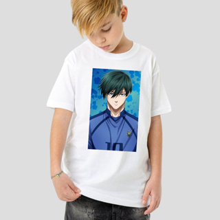 Camiseta  blusa desenho anime mangá one piece futebol blue lock menina menino moda infantil juvenil em Oferta na Shopee