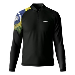 Camisa De Pesca Preta Do Brasil Com Proteção Solar Uv+50 em Oferta na Shopee