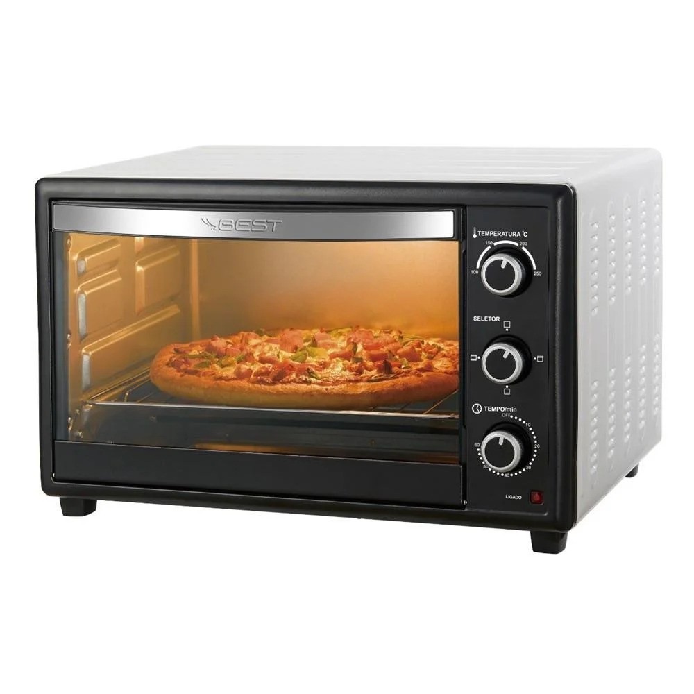 Forno Elétrico Best 60 Litros Básico Preto/Branco 1800W 220V