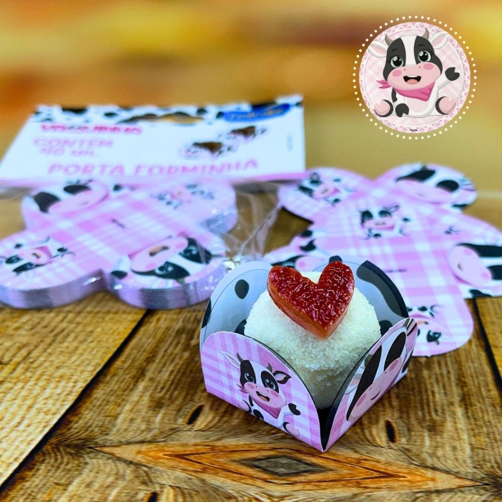 40~200 PORTA FORMINHA VAQUINHA FAZENDINHA ROSA FESTCOLOR em Oferta na Shopee