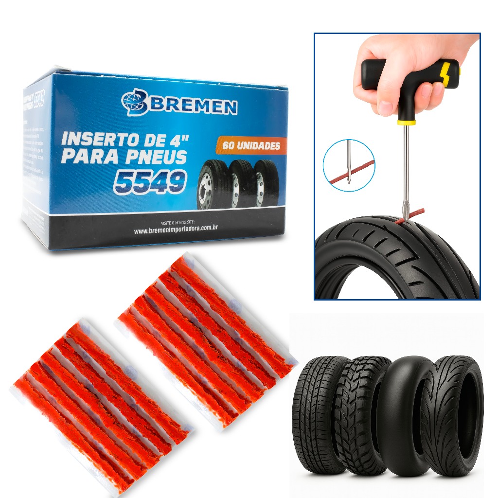 Inserto Para Pneus Automóvel 6x100 Mm P/ Pneus Radiais Embalagem 60 Unidades Bremen