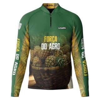 Camisa Agro Produtor de Abacaxi Força do Agro Com Proteção UV+50 em Oferta na Shopee